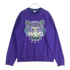 KENZO (켄조) 클래식 타이거 풀오버 크루 넥 웨트 셔츠 트레이너 퍼플 FA55SW0014XA