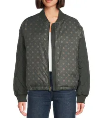 ペンドルトン レディース アウター コート キルティング ダウン ジャケット Pendleton Sweet Grass Quilted Down Baseball Collar Zip Frontのサムネイル