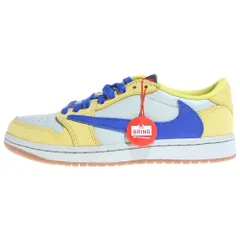 NIKE (ナイキ) ×TRAVIS SCOTT WMNS AIR JORDAN 1 RETRO LOW OG Canary トラヴィススコット ウィメンズ エアジョーダン1 ローカットスニーカー US6.5/23.5cm DZ4137-700