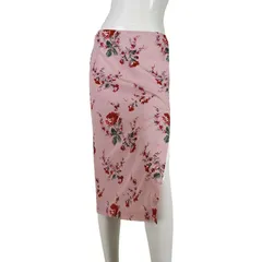 【定価￥115,000の90％OFF】Blumarine【ブルマリン】【レディース】シルク素材フラワープリントタイトスカート・ボトム/ダークピンク【サイズ38】【イタリア製】のサムネイル