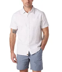 ノーマルブランド メンズ トップス シャツ The Normal Brand Freshwater Nep Short Sleeve Woven Shirt White Nep ホワイト