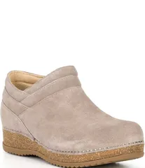 ダンスコ レディース シューズ ブーツ・レインブーツ スエード Dansko Muriel Suede Zip Wedge Shooties Taupe トープ