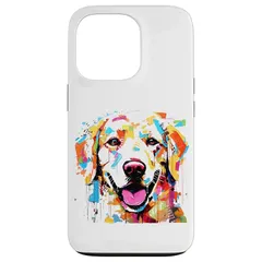 【新品】 iPhone 13 Pro カラフルな抽象的な犬の顔 鮮やかなスタイル スマホケース 0