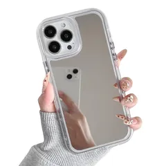 【新品】 ZTOFERA iPhone 13 Proケース用、可愛いかわいいミラーケースメイク、おしゃれクリア鏡背面韓国、透明で柔らかいTPUバンパー薄型 iPhone 13 Proカバー用、透明 0