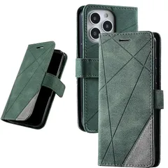 【新品】 UnivoColors iPhone 13 Pro Max手帳型ケース カード収納 スタンド機能 サイドマグネット TPUケース 軽量 ストラップ付き QI充電対応 横置き機能 防指紋 レンズ保護 全面保護 (グリーン) 0