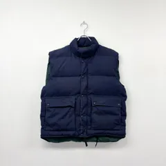 90s Vintage Eddie Bauer ヴィンテージ エディーバウアー 白タグ ダウン ベスト DOWN VEST ネイビー 系 サイズ L 804-0030