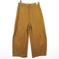 ユニクロ UNIQLO U ルメール ワイドフィットカーブジャージーパンツ M マスタード kz15030