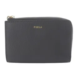 フルラ FURLA NUVOLA M CARD CASEカードケース レザー ロゴ グレー