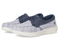 スケッチャーズ レディース シューズ トール SKECHERS OnTheGo Flex Radiant Striped Metallicanvas Boat Shoe Navy ネイビー