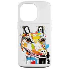 【新品】 iPhone 13 Pro カラフルな抽象的な動物の顔の表情 スマホケース 0