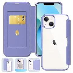 【新品】 Zabarsii iPhone 13 用の ケース 手帳型 アイフォン 14 用の カバー スマホケース 【磁石付き】 あいふぉん 13 対応 スマホカバー 耐衝撃 カード収納 全面保護 クリア 強化ガラス ワイヤレス充電対応 あいふぉん 14  0
