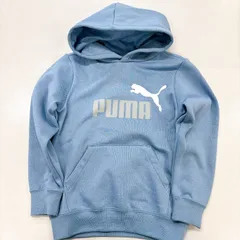 SALE【新品】PUMA プーマ キッズ スウェット フード付 プルオーバー ジュニア フーディ 裏起毛 フーディー トップス パーカー スポーツウェア 691243 34 130cm ESS 2 COLOR NO.1 ロゴ HD FL B くすみカラー 水色