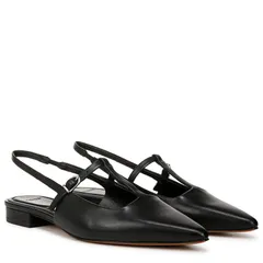 ヴィンス レディース シューズ サンダル Vince Iliana Slingbacks Black Leather ブラックのサムネイル