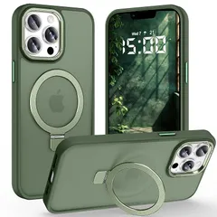 【新品】 AVETUL iPhone 13 Pro ケース MagSafe対応 隠しスタンド ワイヤレス充電対応 マット仕上げ マグネット搭載 超強磁力 滑り止め 米軍MIL規格耐衝撃 iPhone13Proケース ストラップホール アイフォン13プロ 半 0