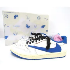 Travis Scott×Fragment×NIKE AIR JORDAN 1 LOW OG SP DM7866-104 Sail/Military Blue サイズ:27.5cm★SH8539