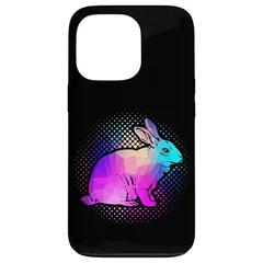 【新品】 iPhone 13 Pro 鮮やかな幾何学的なウサギのパターン。 スマホケース 0