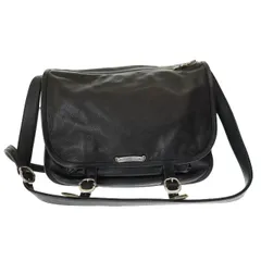 クロムハーツ CHROME HEARTS SHOULDER BAG-SM スクロール ロゴ プレート タガー ジップ レザー メッセンジャー ショルダー バッグ 黒 ブラック ブランド古着ベクトル 中古☆AA★▲250620のサムネイル