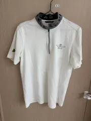 ルイカステル 白 半袖 ハーフジップ Tシャツ 100
