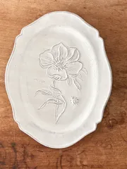 【美品】アスティエ・ド・ヴィラット Fleurs フルール オーバルプレート 32cmのサムネイル
