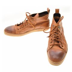 CARSHOE カーシュー レザー ハイカット スニーカー ヴィンテージ加工 