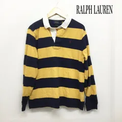 ラルフローレン ラルフローレン POLO Ralph Lauren クラシックフィット ボーダー ラガーシャツ RUGBY SHIRTS ネイビーイエロー メンズ L ISItems【USED】【古着】【中古】50157447