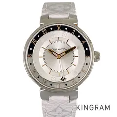ルイ・ヴィトン LOUIS VUITTON タンブール ムーン デュアルタイム QA104 SS クォーツ レディース 腕時計 fto【中古】