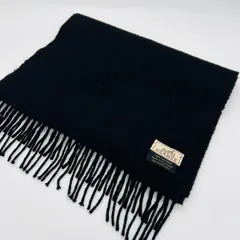**HERMES エルメス カシミヤ100% マフラー ブラック 黒 ストール**のサムネイル