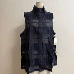 KN3594＊4L 大きいサイズ ベスト ノースリーブ ジレ　ネイビー