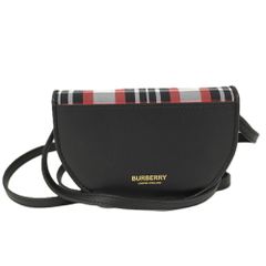 BURBERRY バーバリー ハラコワンショルダーバッグ ブラック ゴールド 
