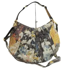 Tory Burch ２WAYバッグ レザー パイソン調 マルチカラー