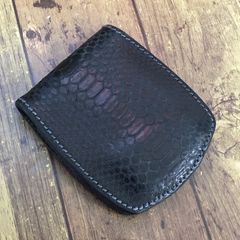 ケルト＆コブラ CELT＆COBRA パイソンレザー 二つ折り財布 ブラック