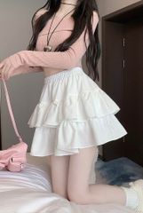 treat urself Frill Corset mini skirt WHT - メルカリ