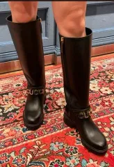 グッチ ブラック ロング ブーツ