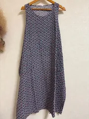 エプロンドレス 幾何学 ハイブリット エプロンワンピース