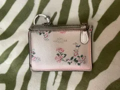 COACH コーチ フラワー プリント カードウォレット キーホルダー リング