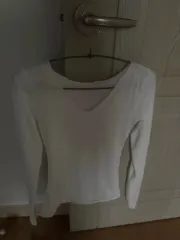 アイボリー リブTシャツ