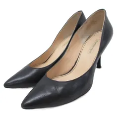 ストロベリーフィールズ STRAWBERRY-FIELDS パンプス ポインテッドトゥ ハイヒール 24.5cm 黒 ブラック ■IBO93