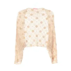 JAPAN (WOMEN - F) クロシェノーボタン ニットカーディガン