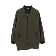 リーボック (MEN - L) ポリコットン ロゴ ジップアップ ロング ジャケット