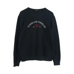 GUESS (MEN - M) コットン ポリ ロゴ スウェット