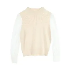 GU (WOMEN - M) アクリル コットン ブレンド ブラウス ベスト