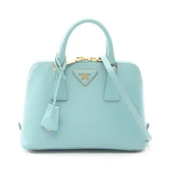 プラダ PRADA ハンドバッグ SAFFIANO LUX 2WAY ティファニーブルー サフィアーノレザー トライアングルロゴ 2wayハンドバッグ レディース Used A