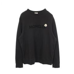 美品 モンクレール デカロゴ スエット トレーナー ブラック メンズS-M 