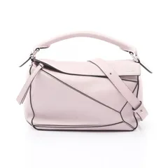 ロエベ LOEWE ハンドバッグ パズルバッグ スモール 2WAY メタリックライトピンク レザー パズルバッグ スモール レディース Used A