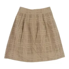 バーバリー (WOMEN - S) コットン ポリ ノバ チェック パターン スカート