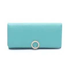 ブルガリ BVLGARI 二つ折り長財布 ブルガリブルガリ クリップ ラージウォレット 289052 ターコイズグリーン レザー ブルガリブルガリ ロゴクリップ ZIP長財布 レディース