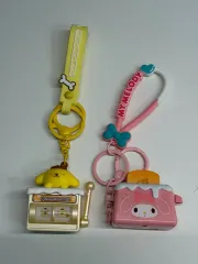 サンリオ正規品/ポムポムプリン スロットマシン キーホルダー＋マイメロディトースター キーホルダー