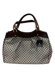 【タグ付き美品】LANVIN COLLECTION ランバンコレクション　ロゴ　ショルダーバッグ　グレー×ボルドー　レディース【ZY7】のサムネイル