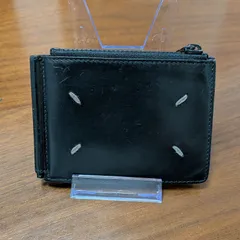 MAISON MARGIELA メゾン マルジェラ　マネークリップ　折り財布　フォーステッチ　ブラック