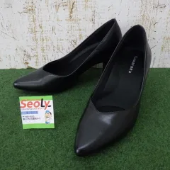 fuwaraku パンプス 黒 ブラック 22.5㎝ ハイヒール 約6.5㎝ 美品